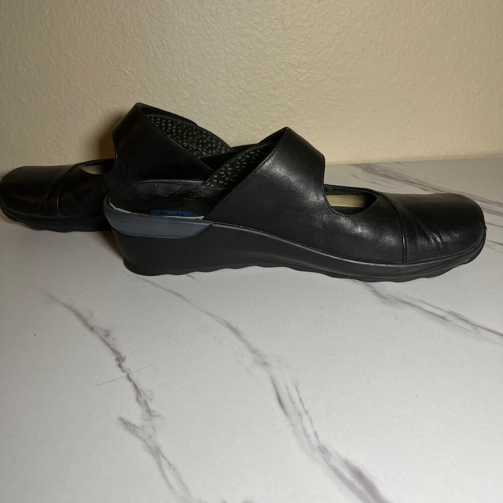 Wolky Womens Up Clog Bordo Black Leather Slip-On Comfort Shoes Size 9 - Picture 6 of 9